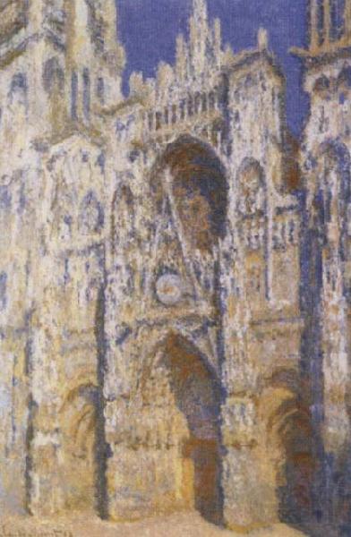 Claude Monet Rouen Cathedral in Brights Sunlight Norge oil painting art